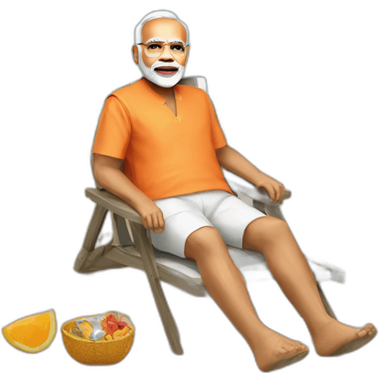 Narendra modi on beach emoji