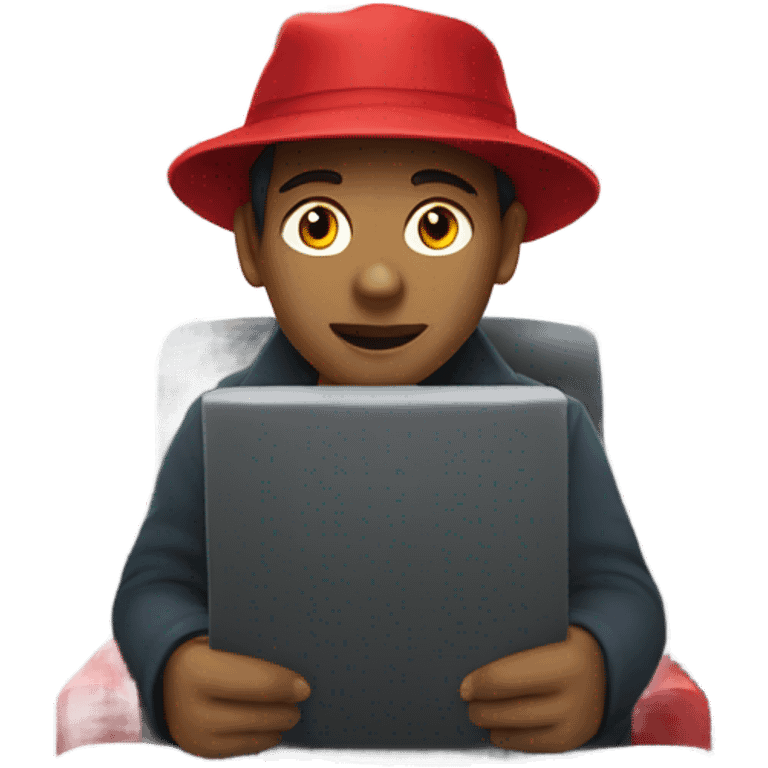 RedHat fedora on train emoji