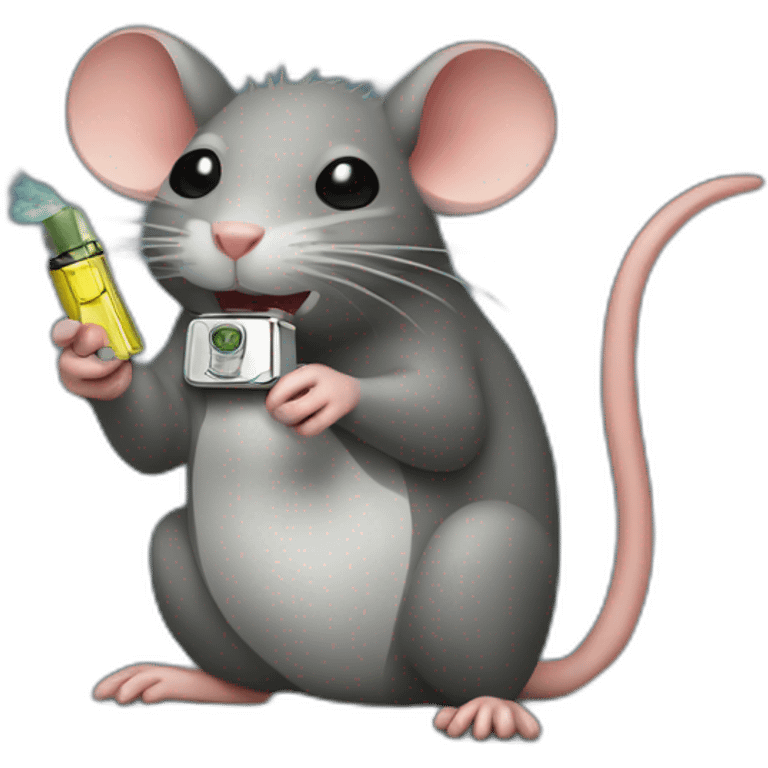 Cannabis rat stealing lighter emoji