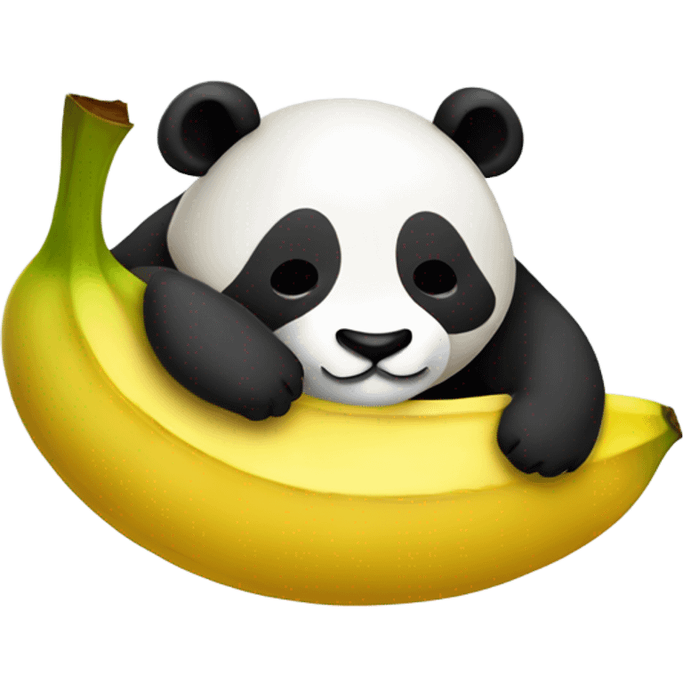 panda sleeping on a banana peel emoji