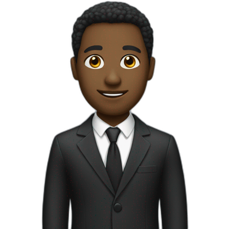 black man in a suit emoji