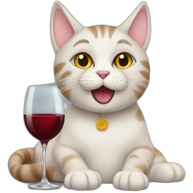 cat-drinking-wine emoji