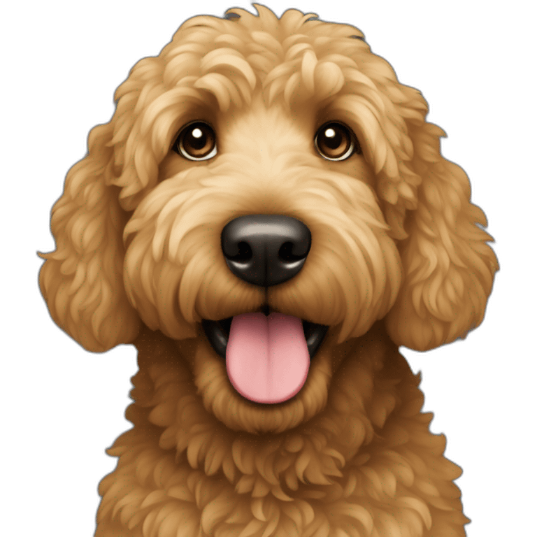 Dark golden doodle emoji