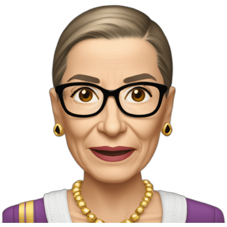 ruth bader ginsburg wearing only a bikini (full body, ios17) emoji