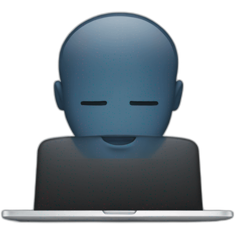 A person with a laptop in front of his face emoji