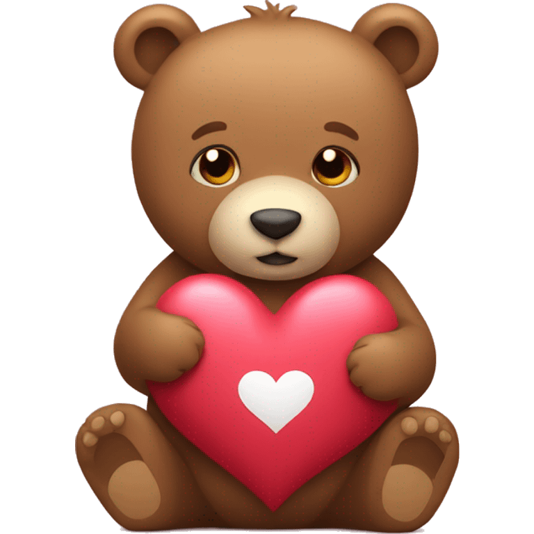 bear holding hearts emoji