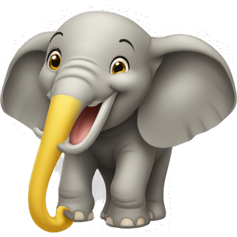 yellow laughing elephent emoji