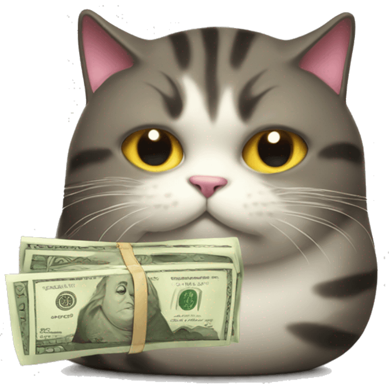 fat cat with money bag emoji