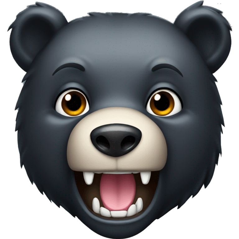 black bear with fangs emoji