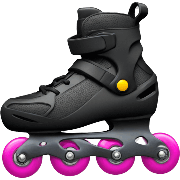 a black rollerblade inline skate emoji