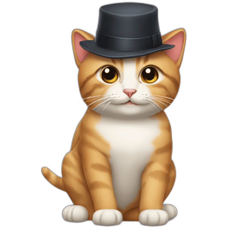 a cat with a hat on emoji