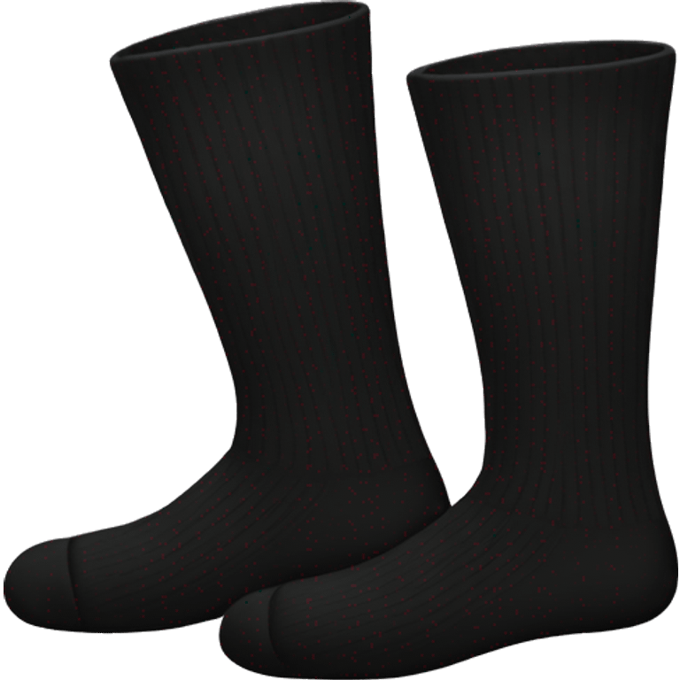  Plain Black long socks emoji