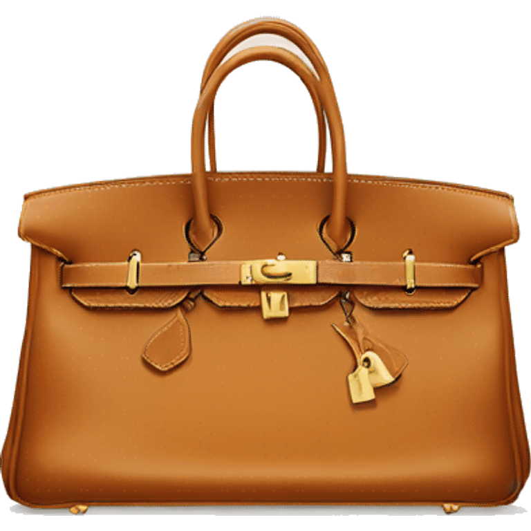 Hermes birkin bag on a luxury baggage emoji