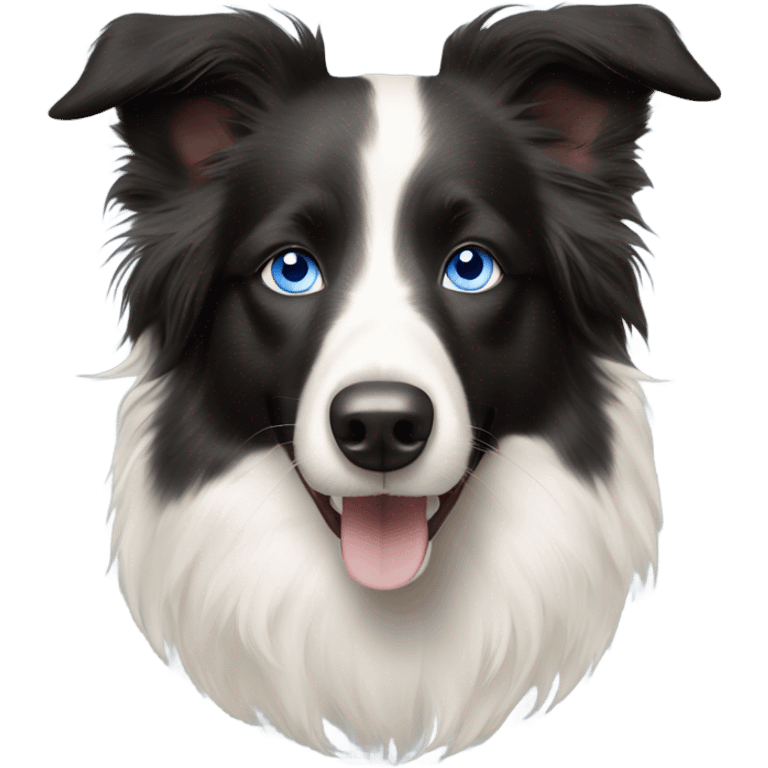 blonde border collie blue eyes emoji