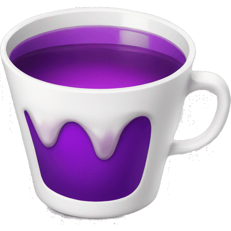 White cup with purple liquid inside emoji