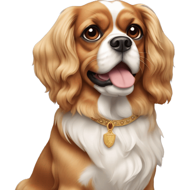 Blonde King Charles spaniel dog emoji