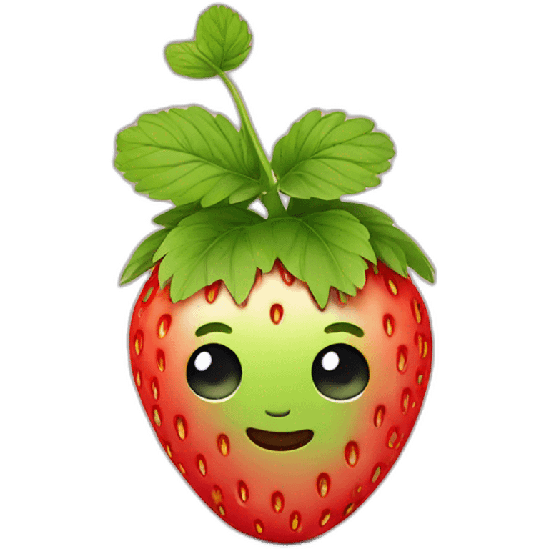 Strawberry with sprout on head  emoji