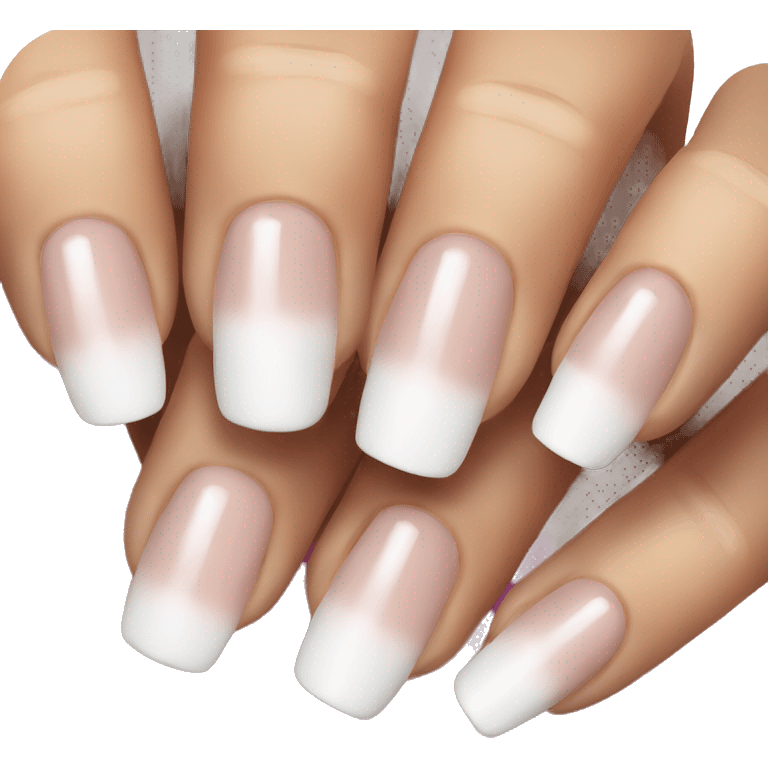 Nails french manicure emoji