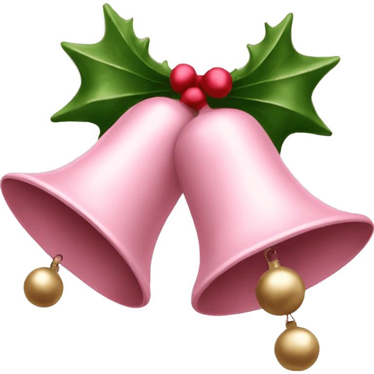 Light pink Christmas bells emoji