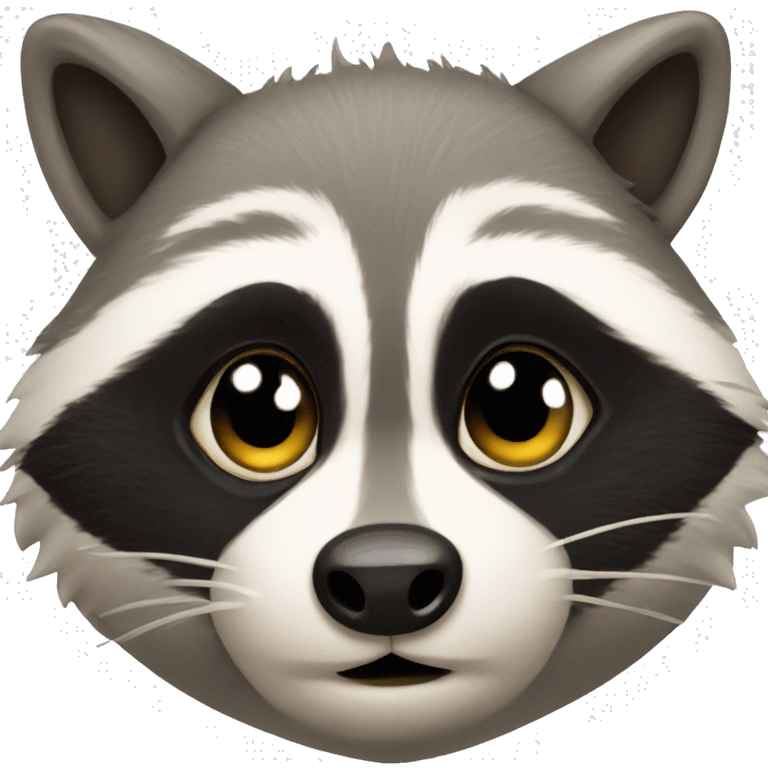 Raccoon with a kissy face emoji