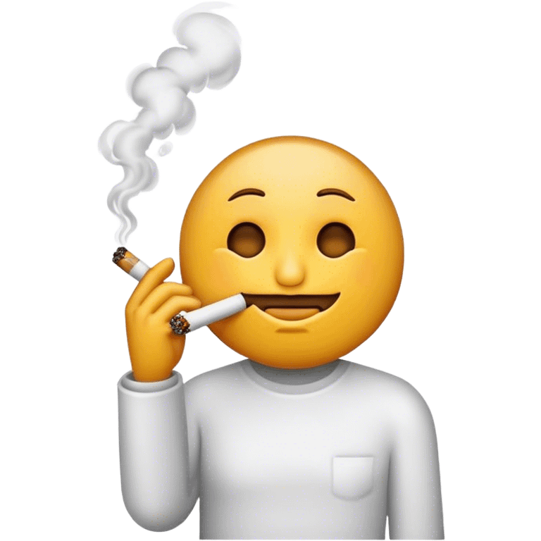 Emoji smoking a cigarette emoji