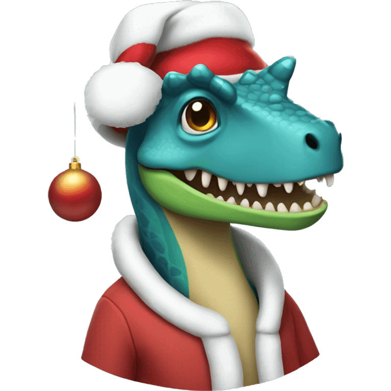 Dinosaurio navidad  emoji