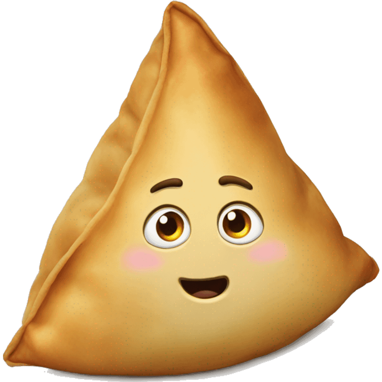 Samosa realistic emoji for reactions emoji