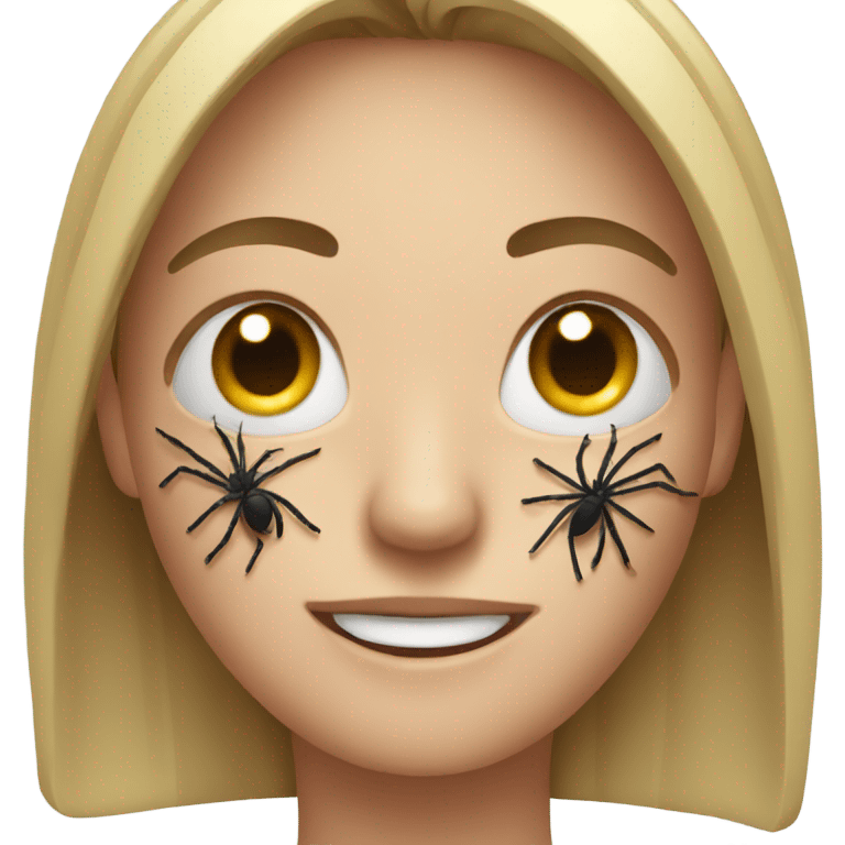 People with spider on face emoji