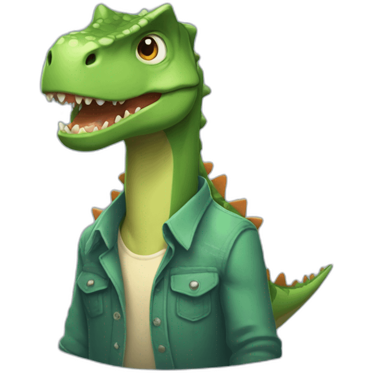 Dinosaurio con camisa de los padrinos mágicos  emoji