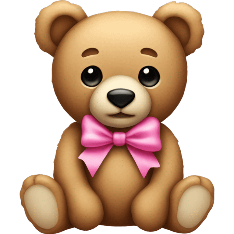 teddy bear with a pink bow emoji