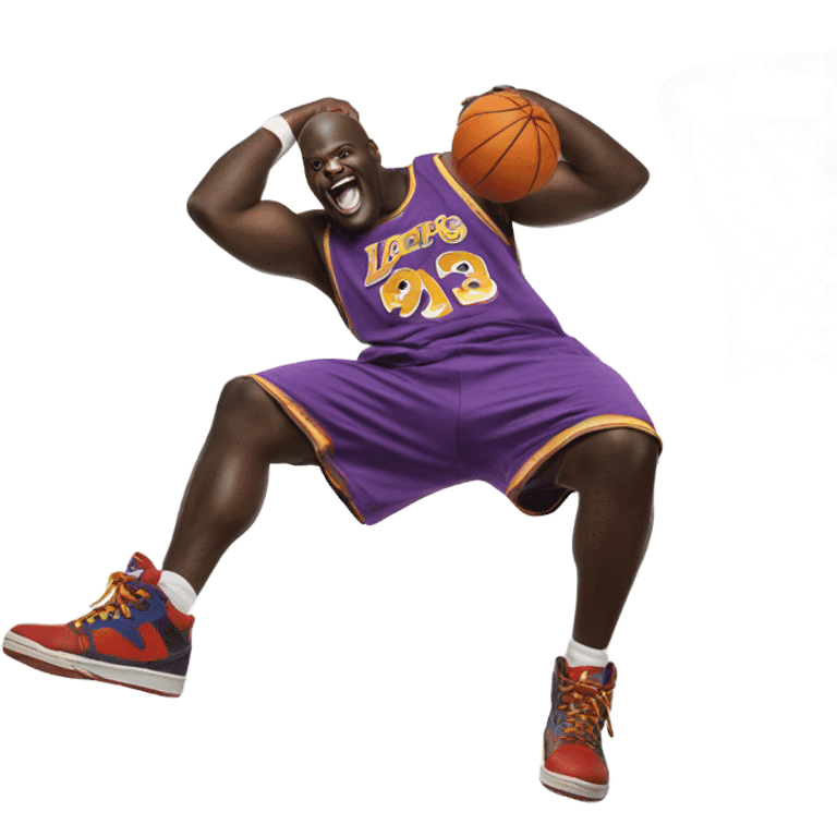 Clown dunking on Shaquille O’Neal  emoji