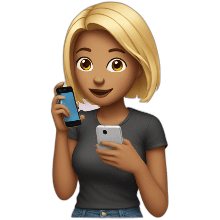 Girl on her phone emoji