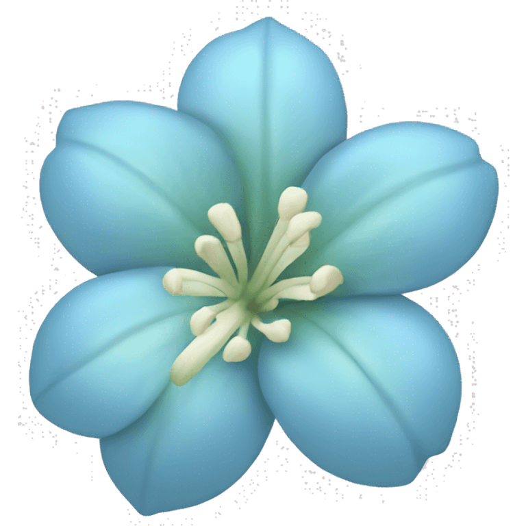 pastel blue Tropical flower emoji