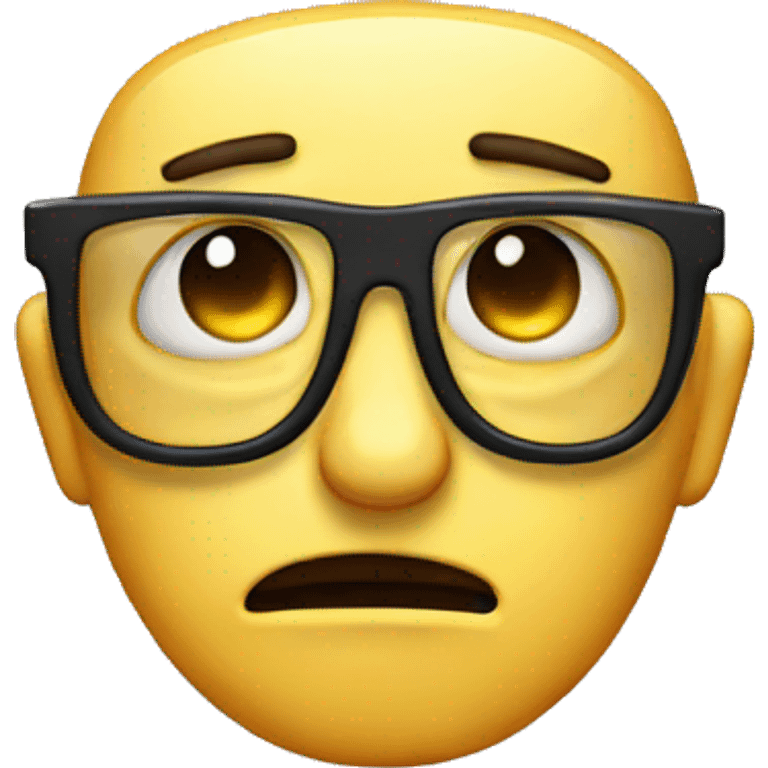 sad emoji with tinted glasses emoji