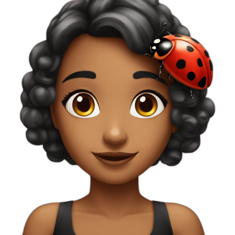 Ladybug, use this picture. Add a gold princess tiara on her geat emoji