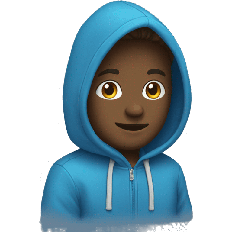 Blue hoodie emoji