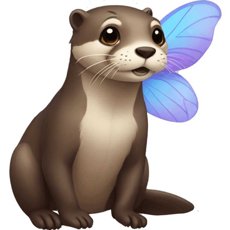 Otter with butterfly wings emoji