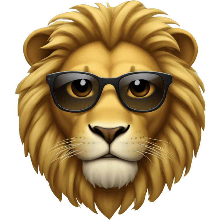 Lion wearing sunglasses emoji