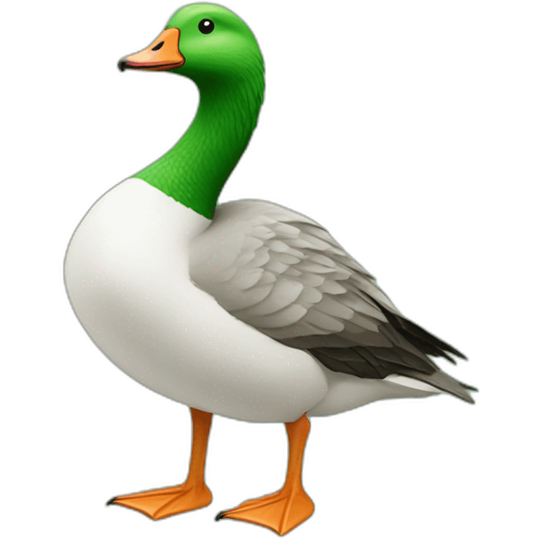 Wilde goose wearing sportswear green emoji