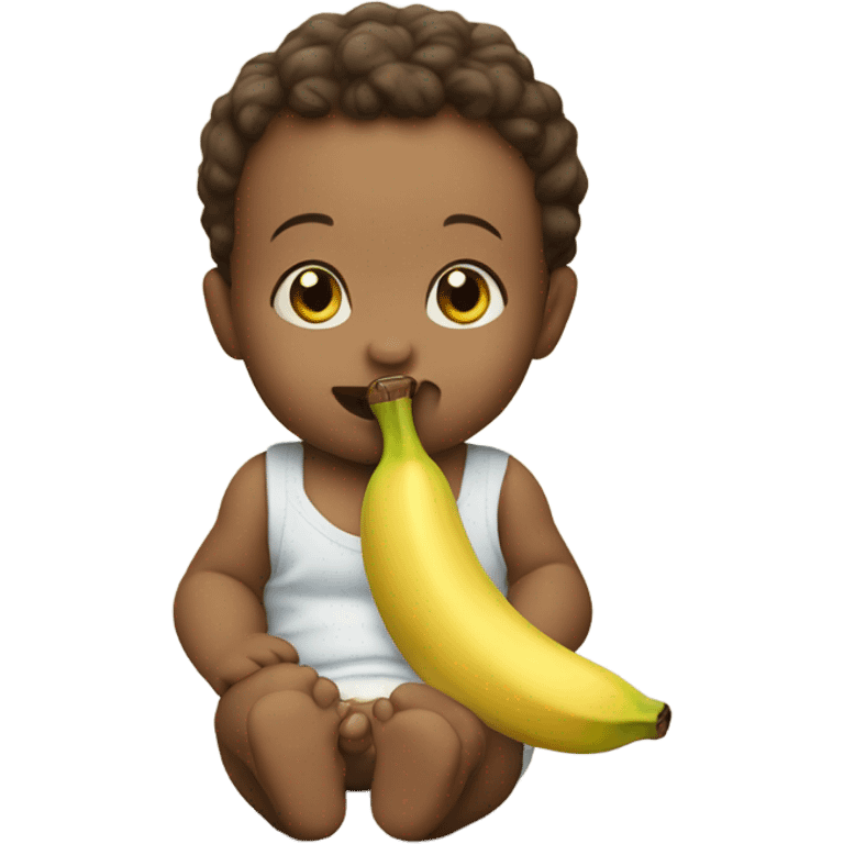 Baby with a banana  emoji