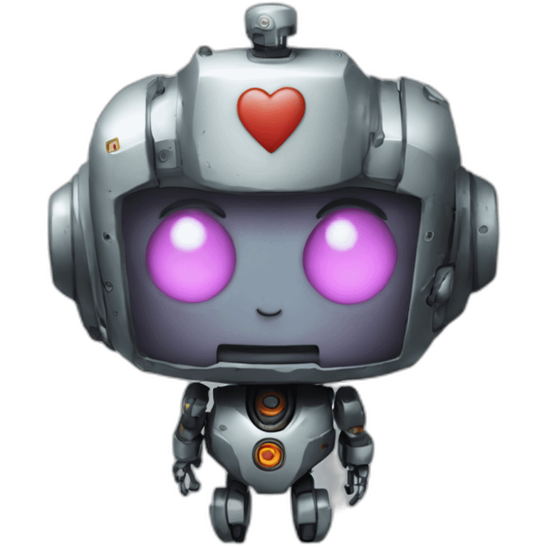 Corazon estilo robot emoji