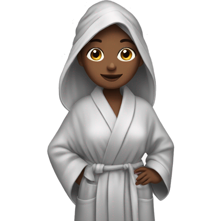 girl in robe after shower  emoji