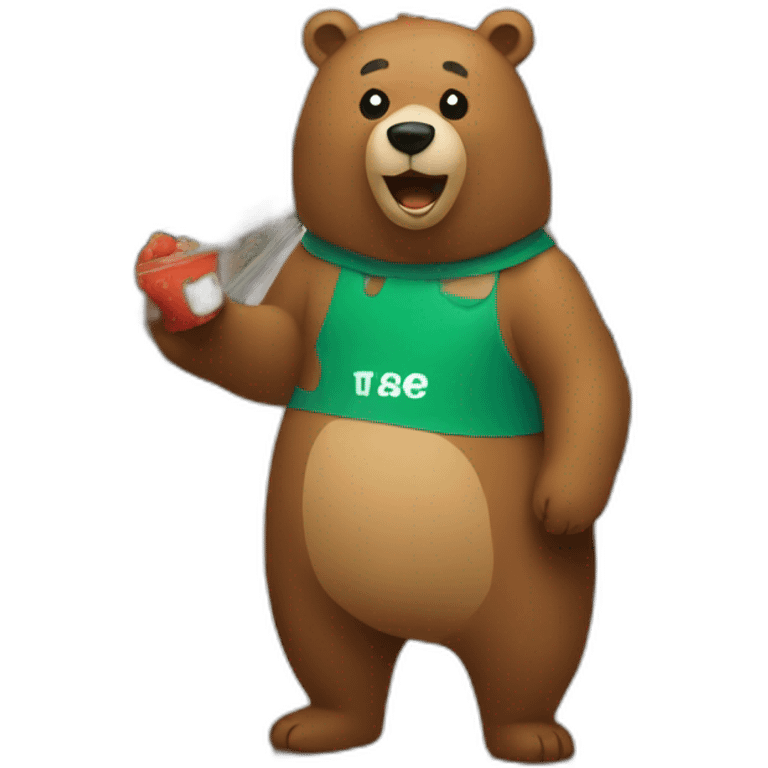 bear in a supermarket emoji