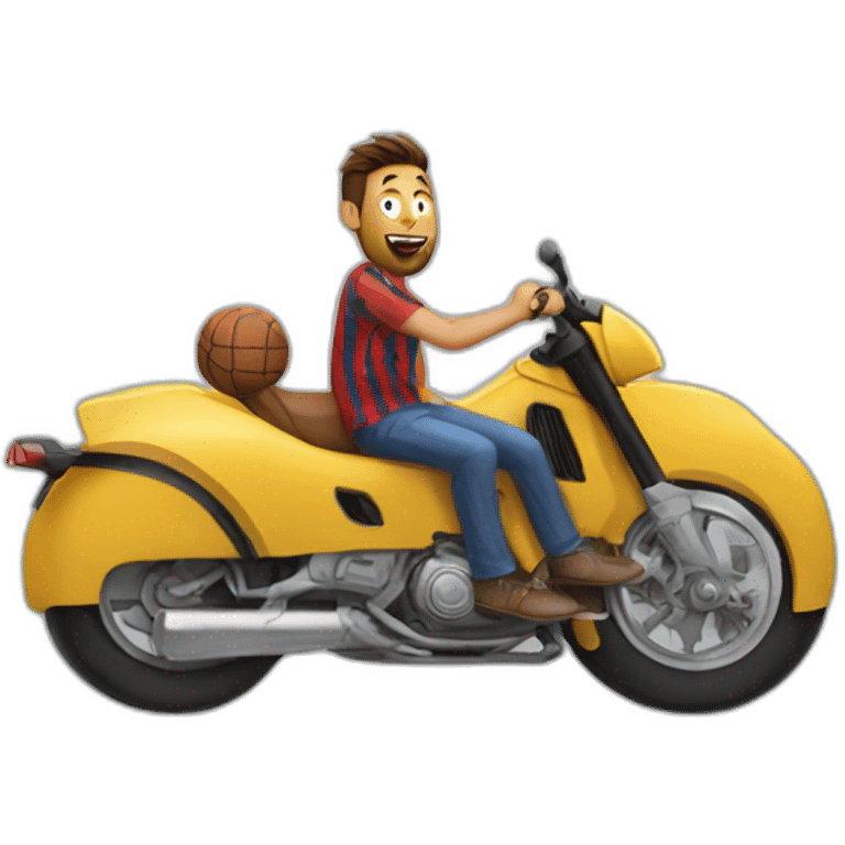 Messi ride a goate emoji