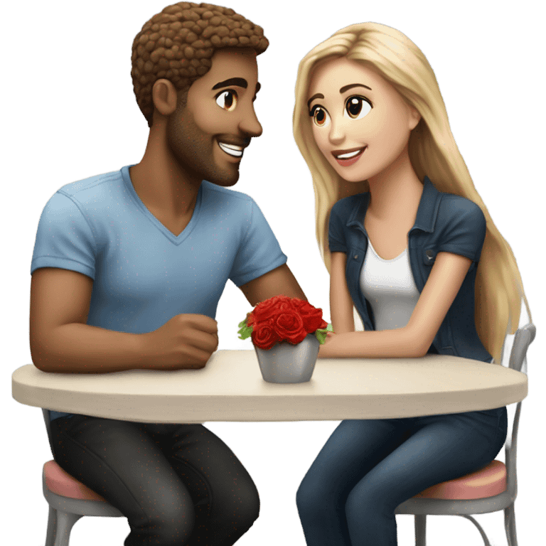 Photo Realistic Romantic date with beautiful couple  emoji