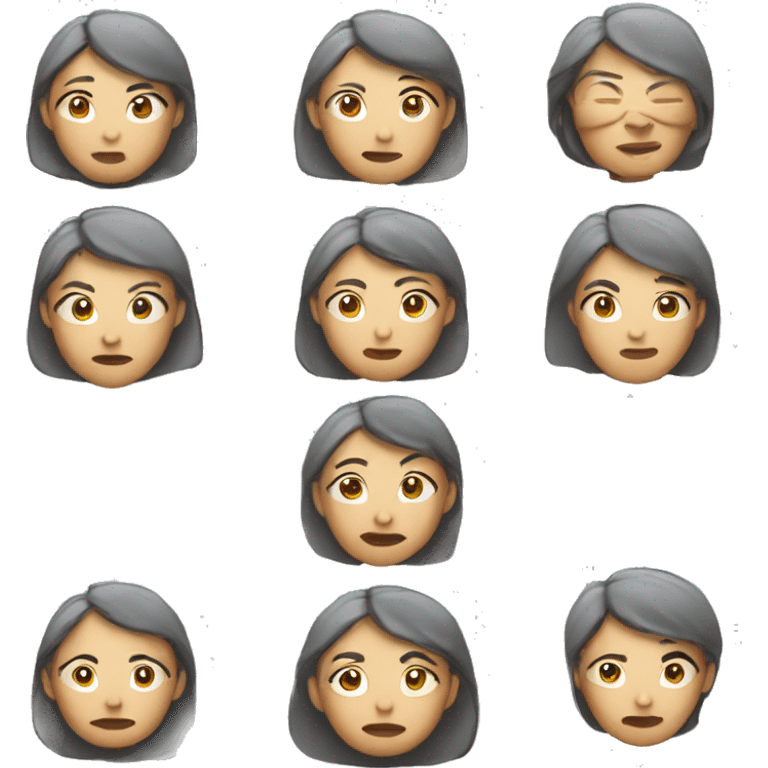 Nice older Asian woman with one eye slightly more closed than the other and is also cross eyed  emoji