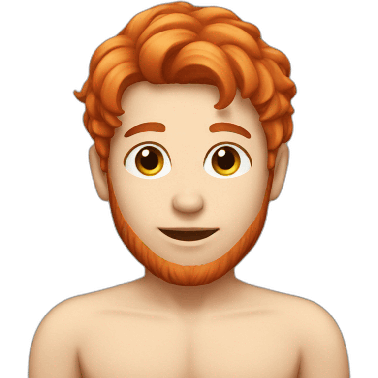 Human with red hair naked emoji