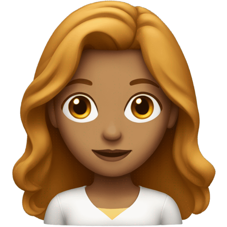 Girl with Carmel hair driving emoji