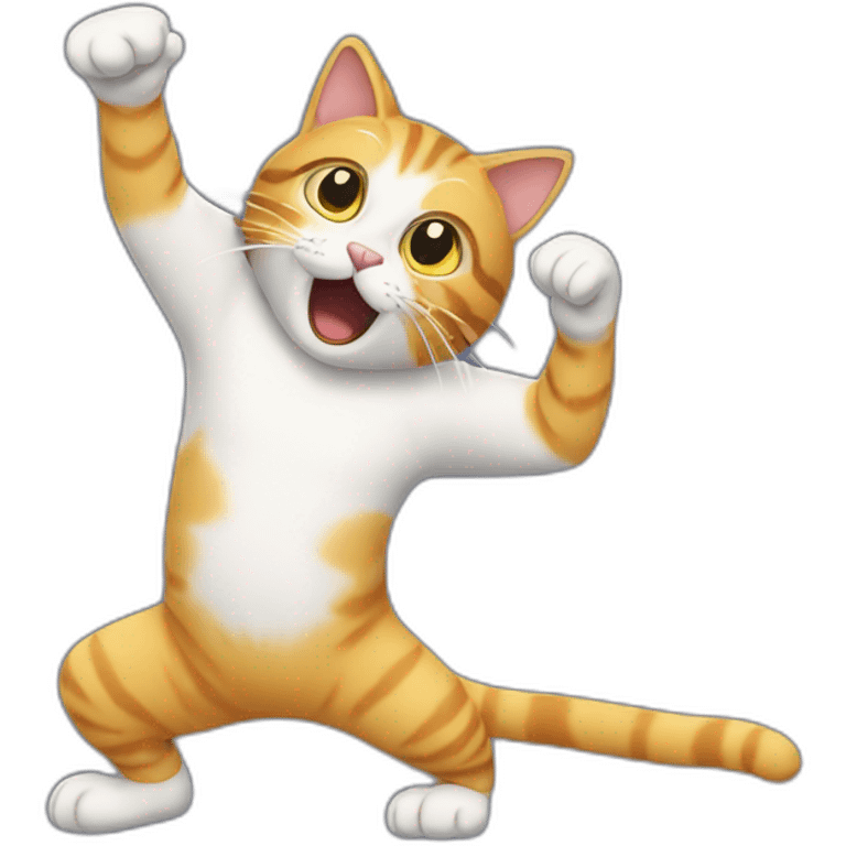 a cat doing a dab emoji