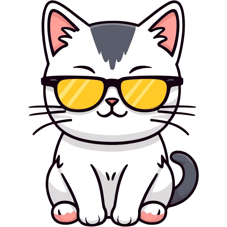 Cat with sunglasses emoji